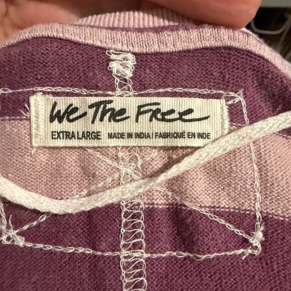 Free People We The Free Sawyer Stripe Tee Tunic Top Printed Pullover XL - Picture 3 of 3